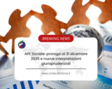 APE Sociale: proroga al 31 dicembre 2025 e nuove interpretazioni giurisprudenziali