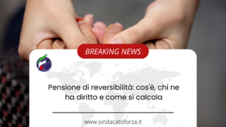 Pensione di reversibilità: cos’è, chi ne ha diritto e come si calcola
